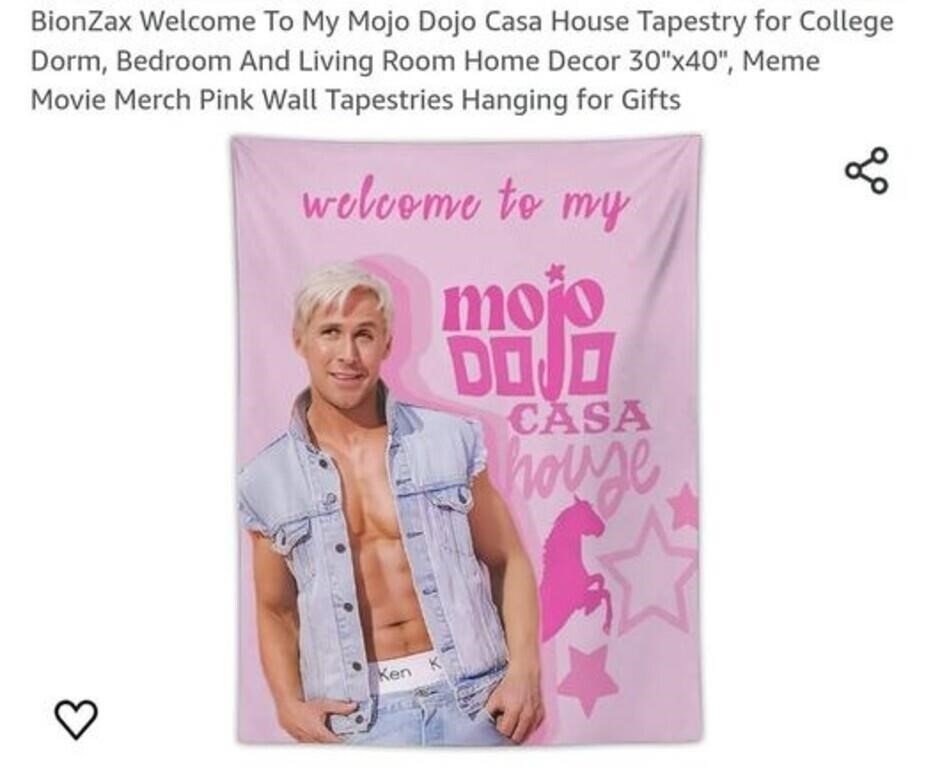 MSRP $18 Barbie Movie Tapestry