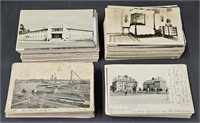 (T) Black & White Postcards Include Used And