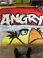 2 Large Angry Birds Throw Blankets