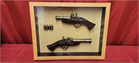 Shadow box with Replica Pirate Pistols under