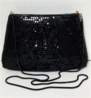 Vintage Handbag Black Sequins Mesh Snake chain