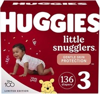104-COUNT HUGGIES DIAPERS-SNUGGLERS BABY DIAPERS