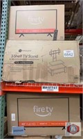 (3 pcs) assorted 32 in TV, 40 in TV, and 3 shelf