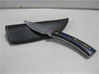 7" Damascus Knife W/Sheath