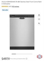 New (1 pcs) Amana ADB1400AMS 59 dBA Stainless