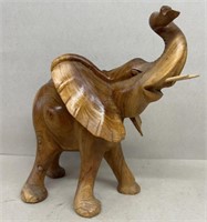 Large wooden carved elephant