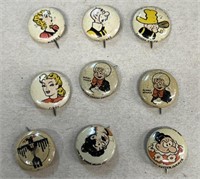 1940s pep Kellogg cereal pins