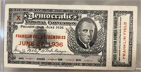 1936 Democratic national convention ticket