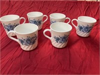 Corning ware mugs blue rose pattern-NO SHIPPING