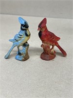 Cardinal and bluebird figures
