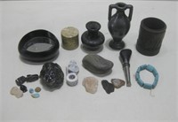 Various Pottery & Stone Decor Tallest 5.5"