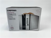 Chefman Stainless Steel Toaster 2-Slice Pop-Up