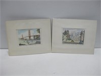 Two 10"x 8" Old San Francisco Prints