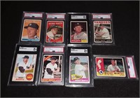 Mickey Mantle Graded 8 Card Lot 1950's-1960's