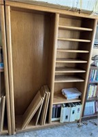 Oak Bookshelf and Contents