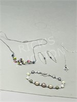 4pc assorted 925 silver jewelry