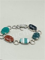 925 silver jewelry - bracelet with multi stones