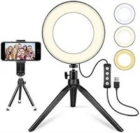 LED Ring Light 6" with Tripod Stand for YouTube Vi