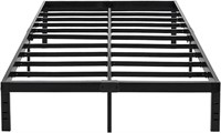 14in High King Bed Frame  Heavy Duty Black Metal