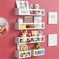 $32  3+2 White: 18 Long & 8 Mini Book Shelves