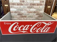 3 SECTION FOLDING METAL COCA COLA SIGN- USED ABOVE