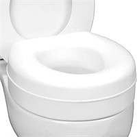 New - HealthSmart Raised Toilet Seat Riser That Fi