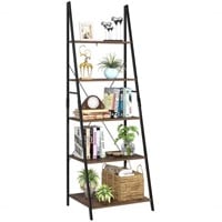E7525  Homfa Ladder Shelf 5 Tier Bookcase