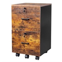 E7553  Wood File Cabinet with Lock