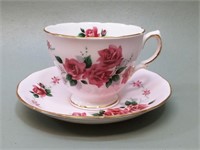 Colclough Pink Bone China Teacup & Saucer