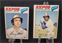 1977 O Pee Chee, Montreal Expos baseball cards