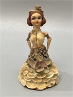 Seashell Lady Figurine Retro Tourist Art