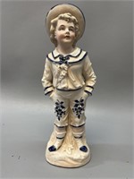 White & Blue Sailor Boy Porcelain Figurine