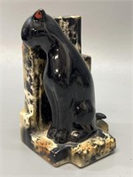 Retro Seated Cat Pottery Bookend / Sculpture