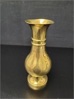 English Brass Flared Pedestal Vase