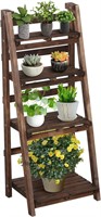 $58  Topeakmart Wooden Ladder Shelf  Brown