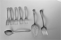 Sterling Silver Flatware Assorted .5 LBS 8 Pieces