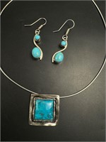 Sterling slipada necklace&oma mexico earrings