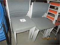 33 x Grey fabric upholstered visitors chairs