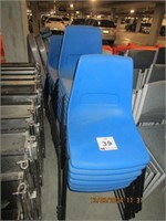 20 Blue plastic moulded students chairs