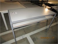 3 x assorted steel framed, laminated office tables