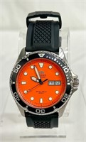 Orange Face Orient Automatic Watch with Box