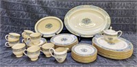 Large Lot New Lenox Autumn China: Plates, Tea Cups