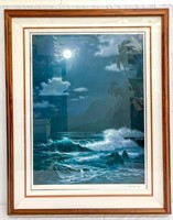 Large Koa Framed #186/400 Tabora Print, Signed