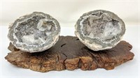 Coconut crystal geode from Mexico, 990g, 11"