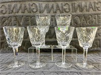 6 Waterford Crystal Glasses, 6" Height (2 cups