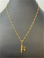 14k Outrigger Pendant w/Necklace, 5.50g, 20"