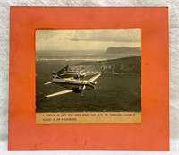 B&W Vintage Hawaii Photo, Hawaiian Air Tour