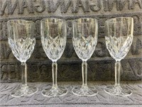4 Marquis by Waterford Crystal Glasses, 8" Height