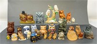 Lot of 26 Small Owl Figurines