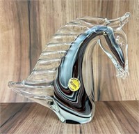 Murano Italy Horse Head Art Glass, 1 lb 3 oz,